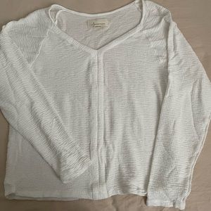 Anthropologie White Long Sleeve Shirt